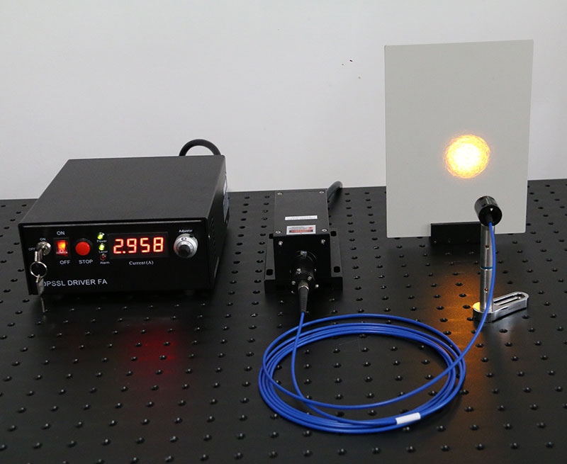589nm 700mW Yellow Fiber Coupled Laser CW/TTL/Analog Modulation